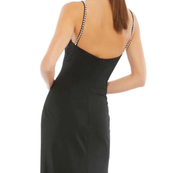 MAC DUGGAL 55706 CRYSTAL DETAIL SWEETHEART NECK TRUMPET BLACK DRESS 4 NWT $398 - Picture 5 of 10